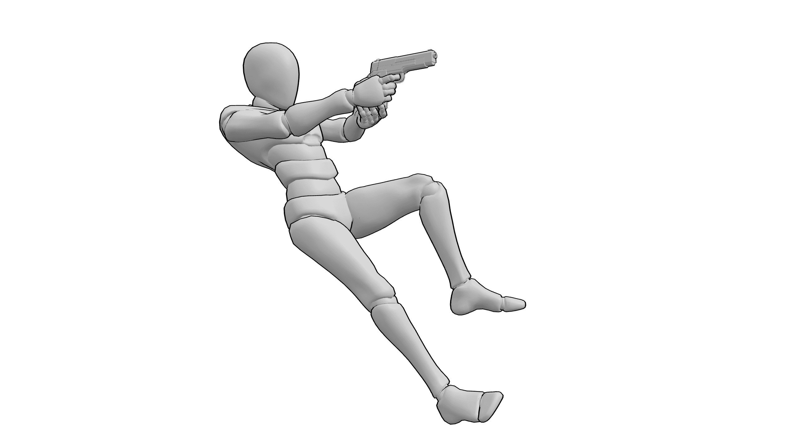 持枪射击姿态