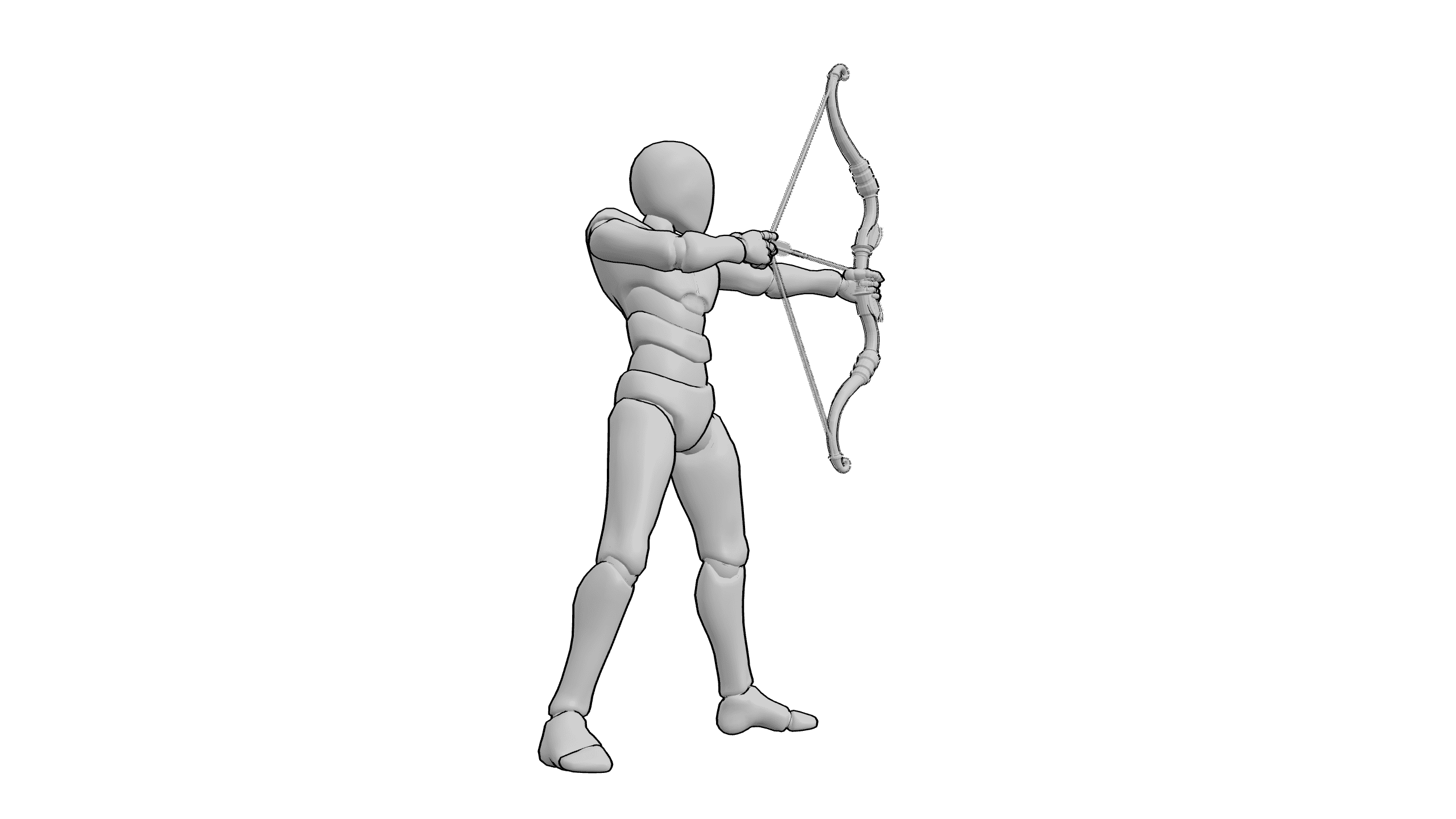 拉弓射箭