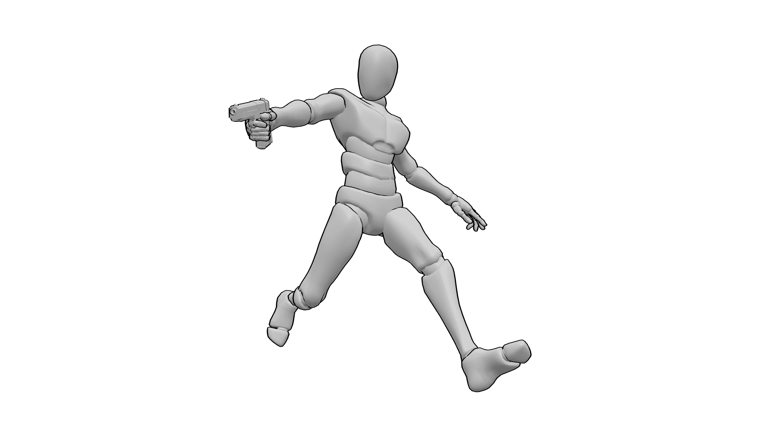 持枪突进射击