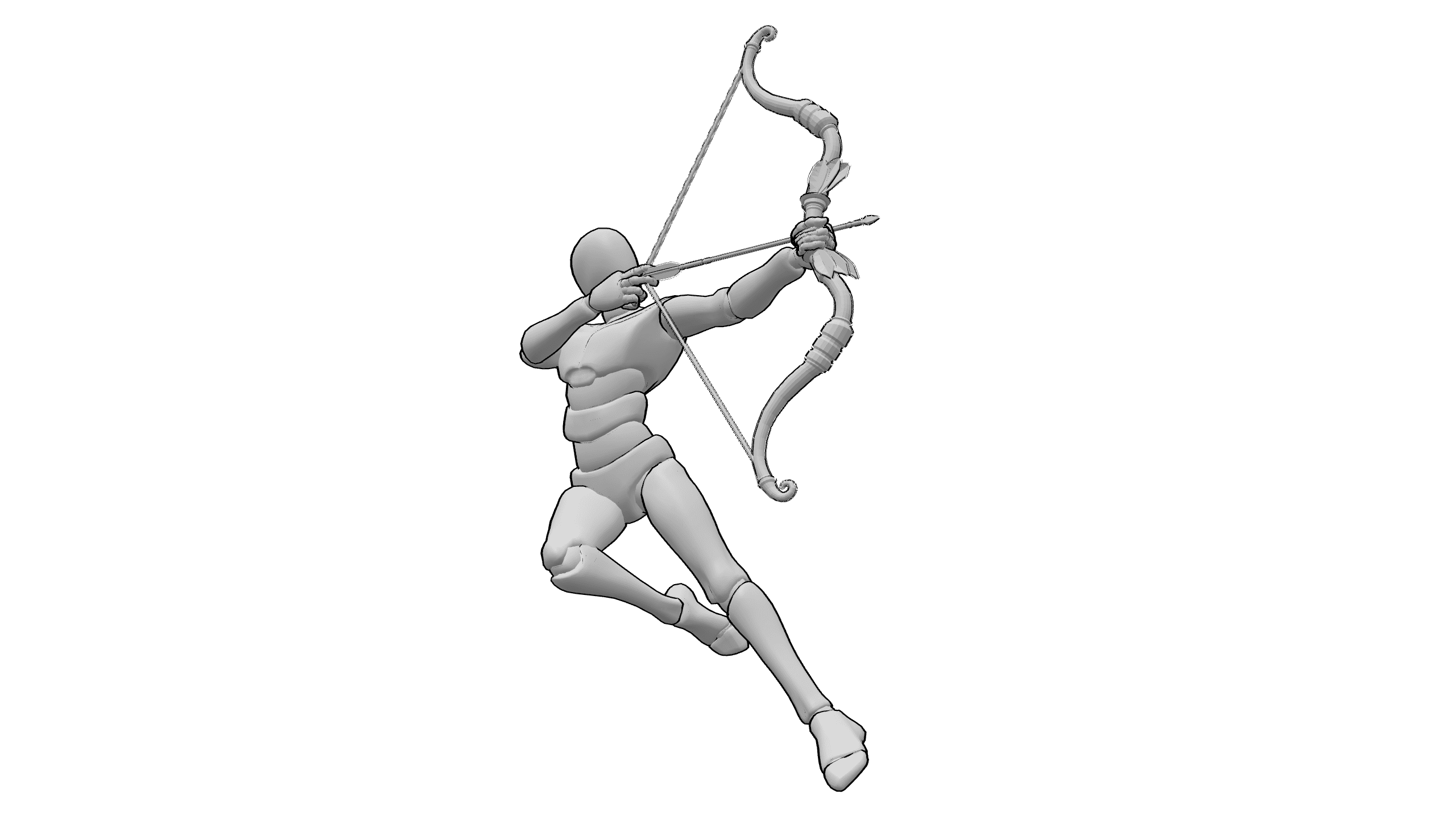 空中拉弓射箭