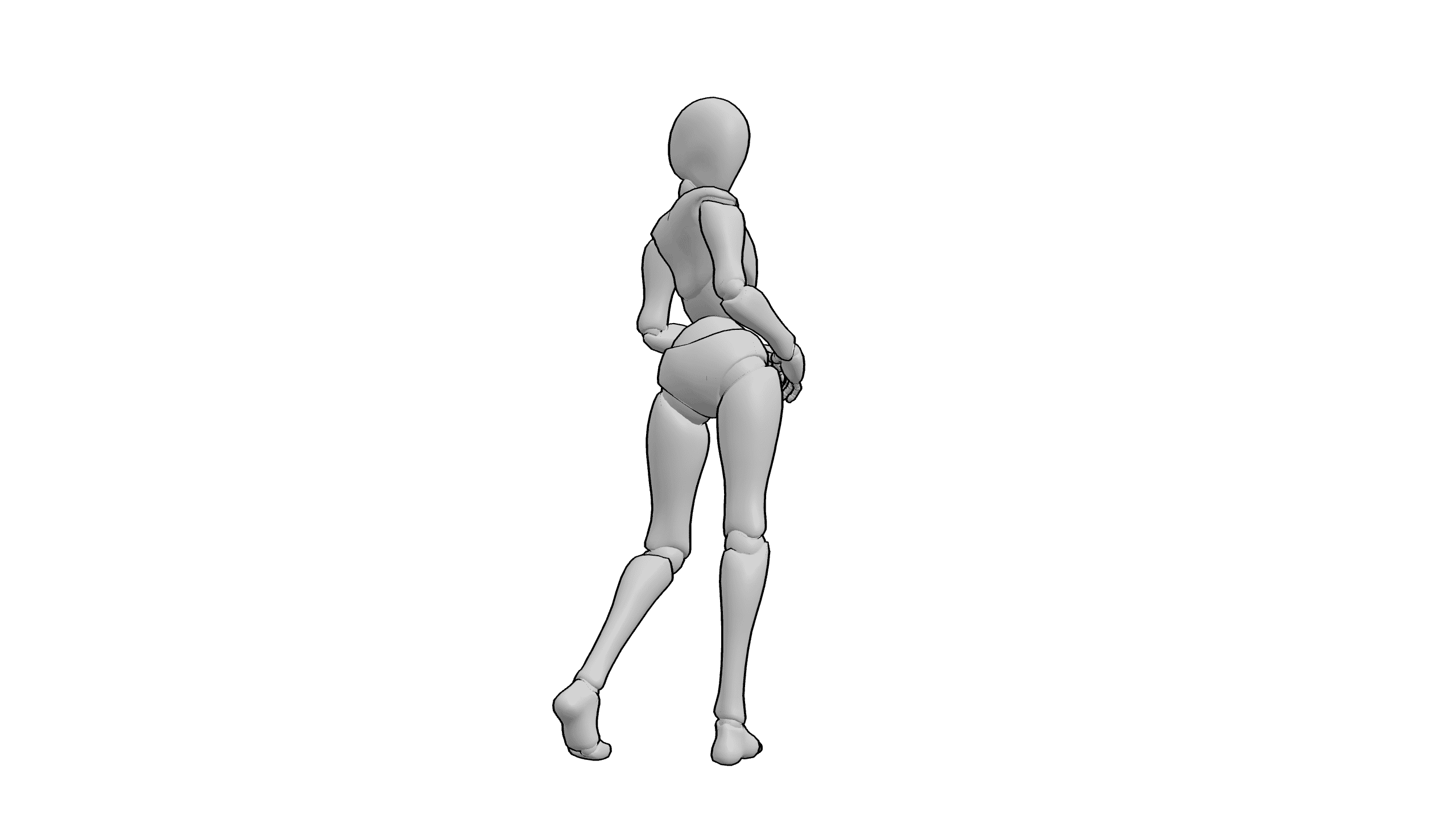 背手站立