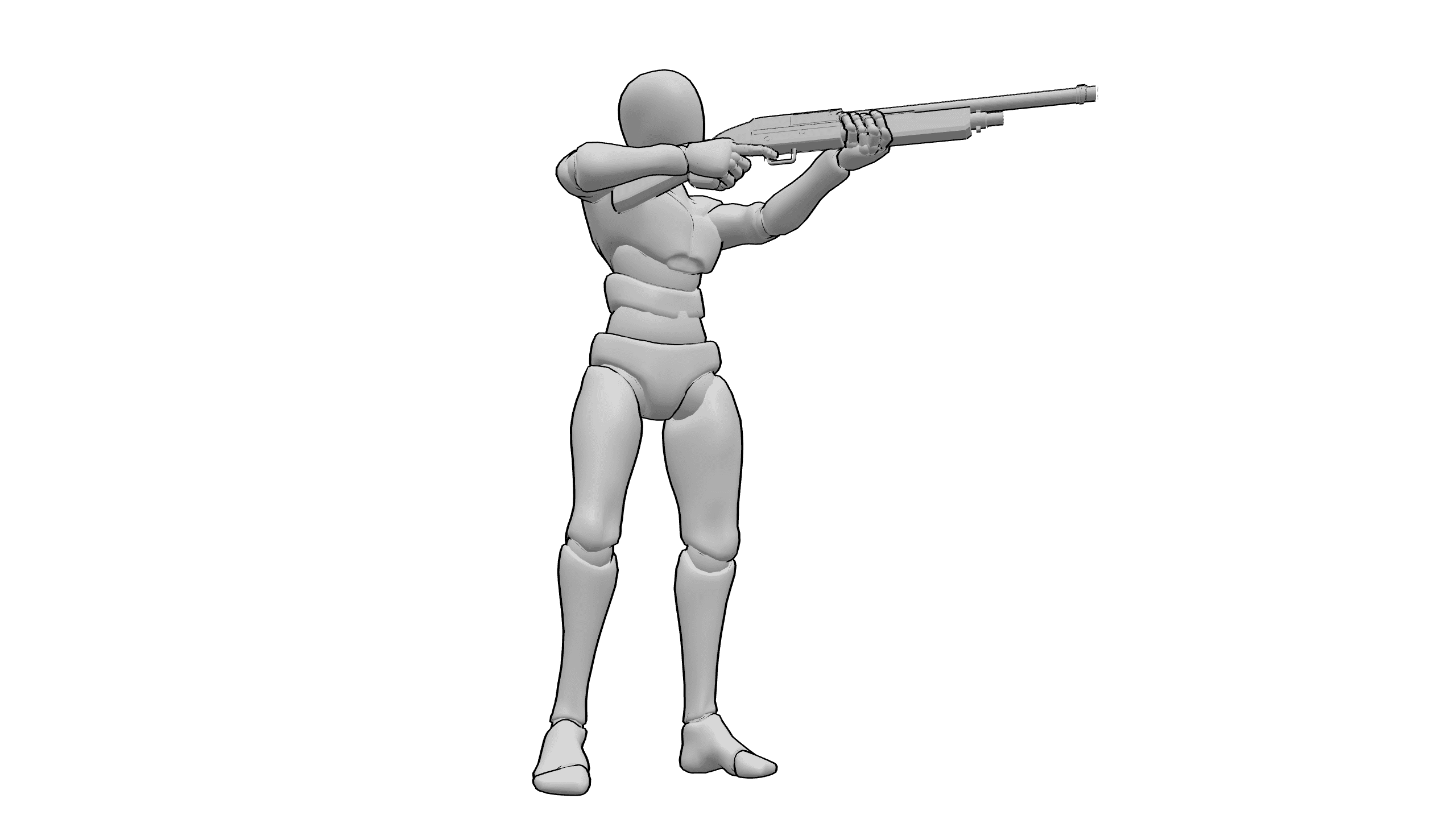 举枪瞄准射击