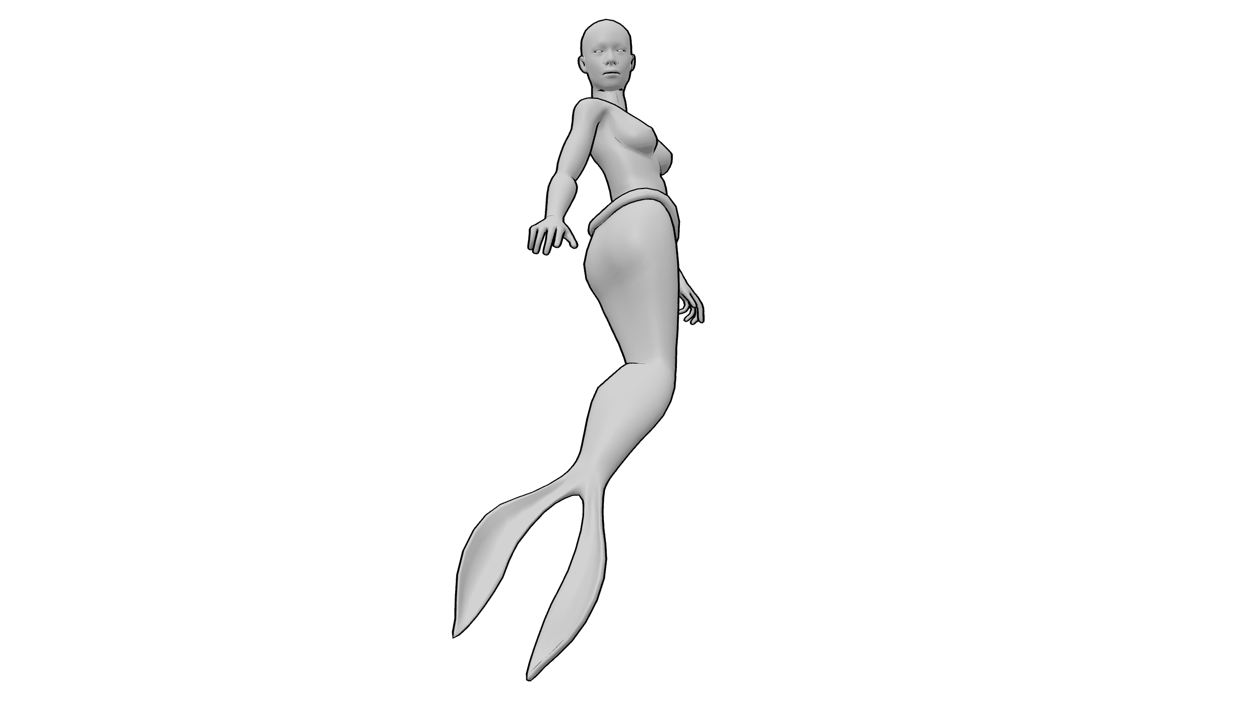 美人鱼悬浮姿态
