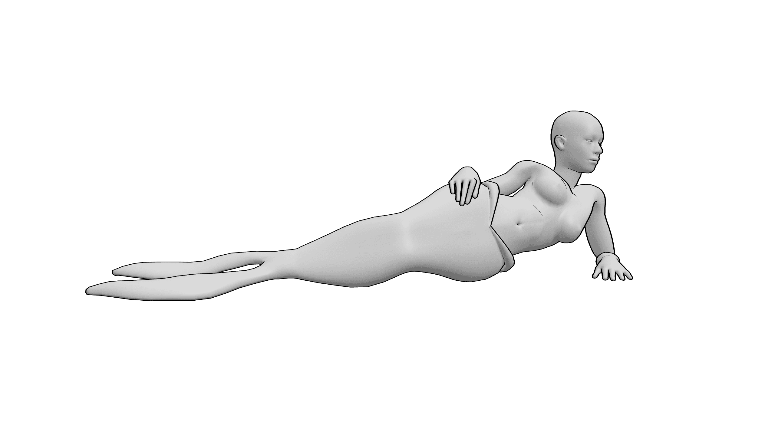美人鱼悬浮摆姿
