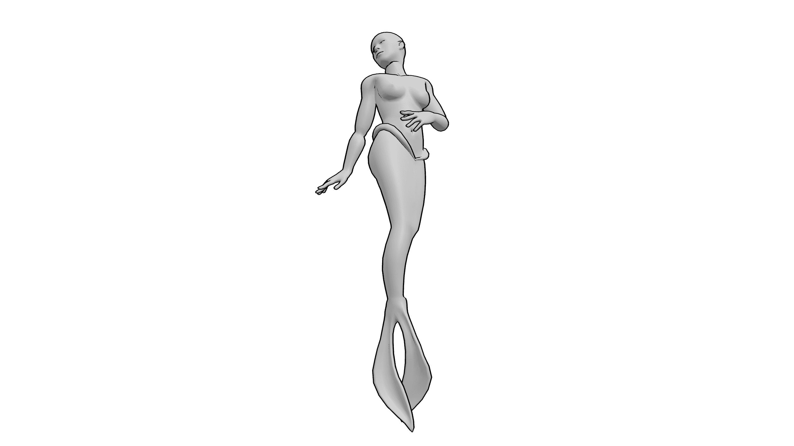 美人鱼漂浮姿态