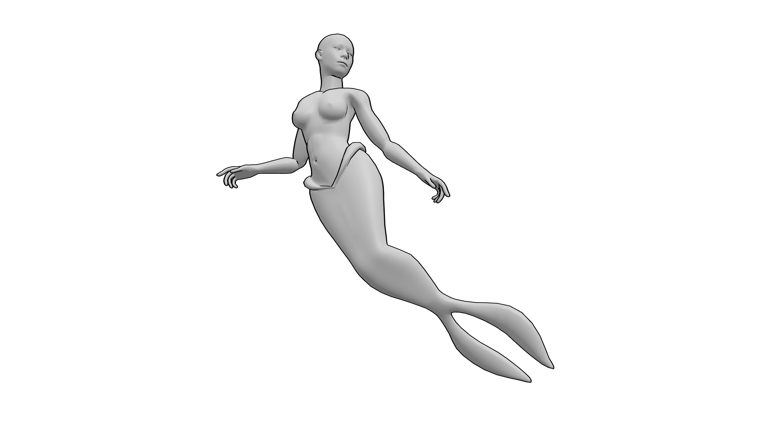 美人鱼漂浮姿态