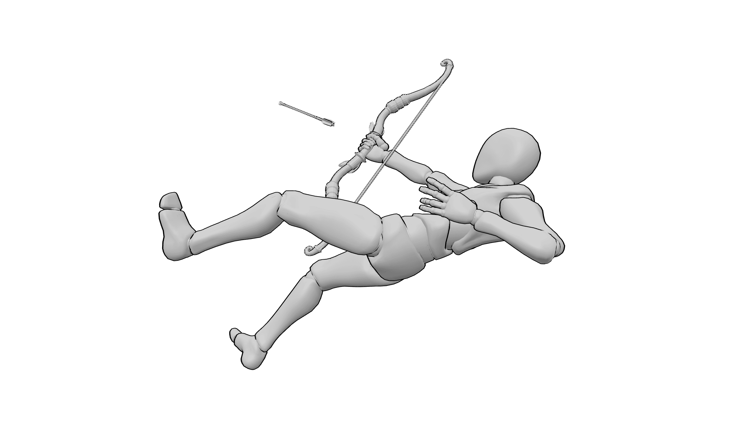 空中拉弓射箭