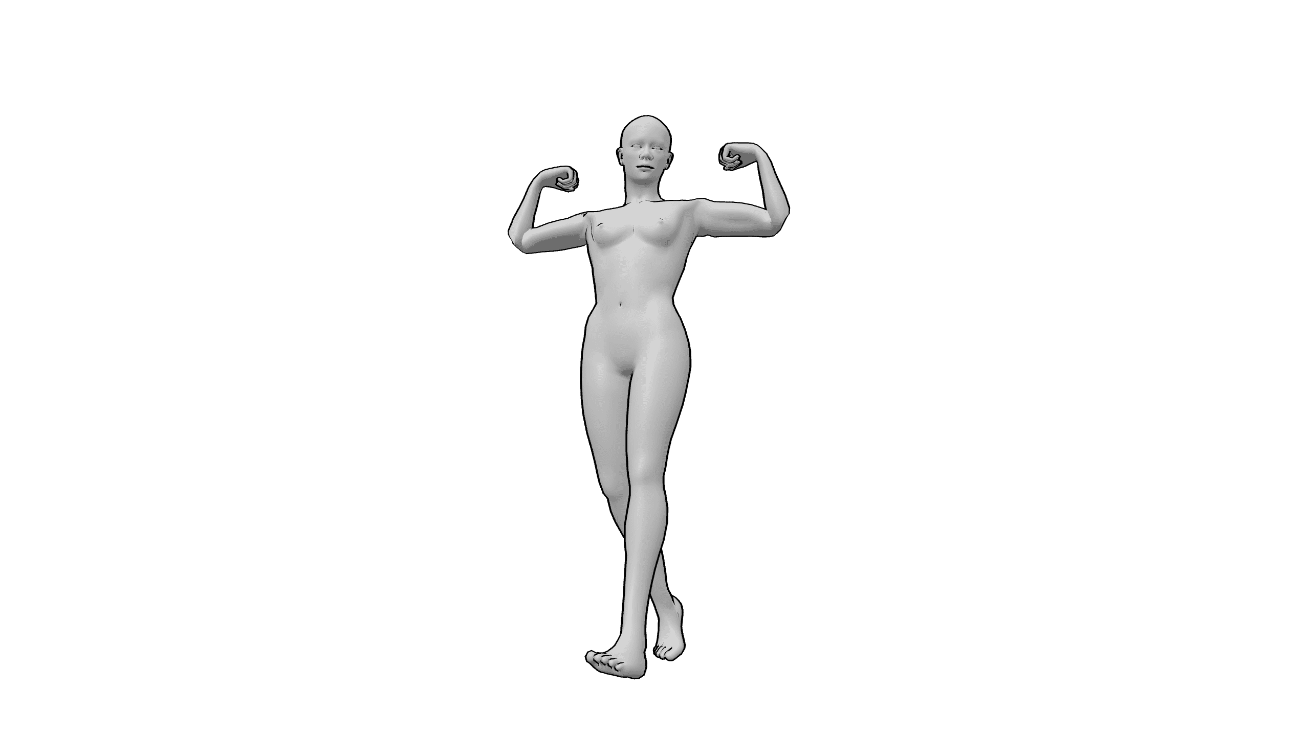 展示肌肉双臂弯曲