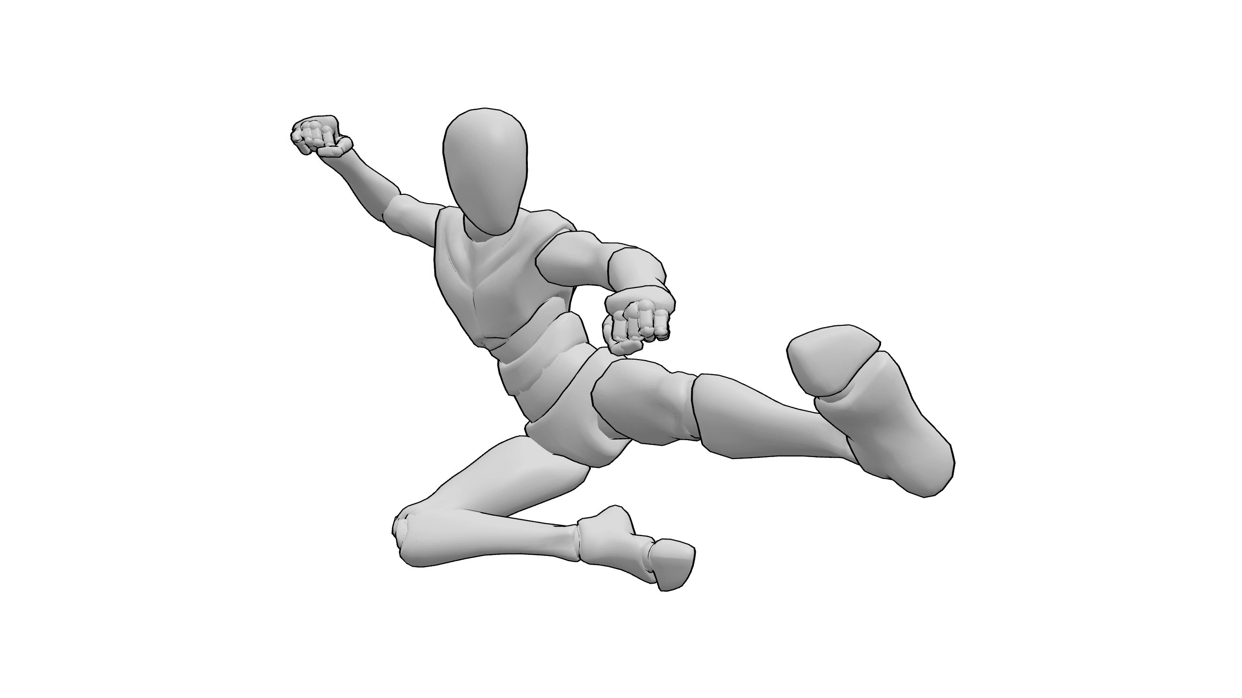 腾空侧踢拳