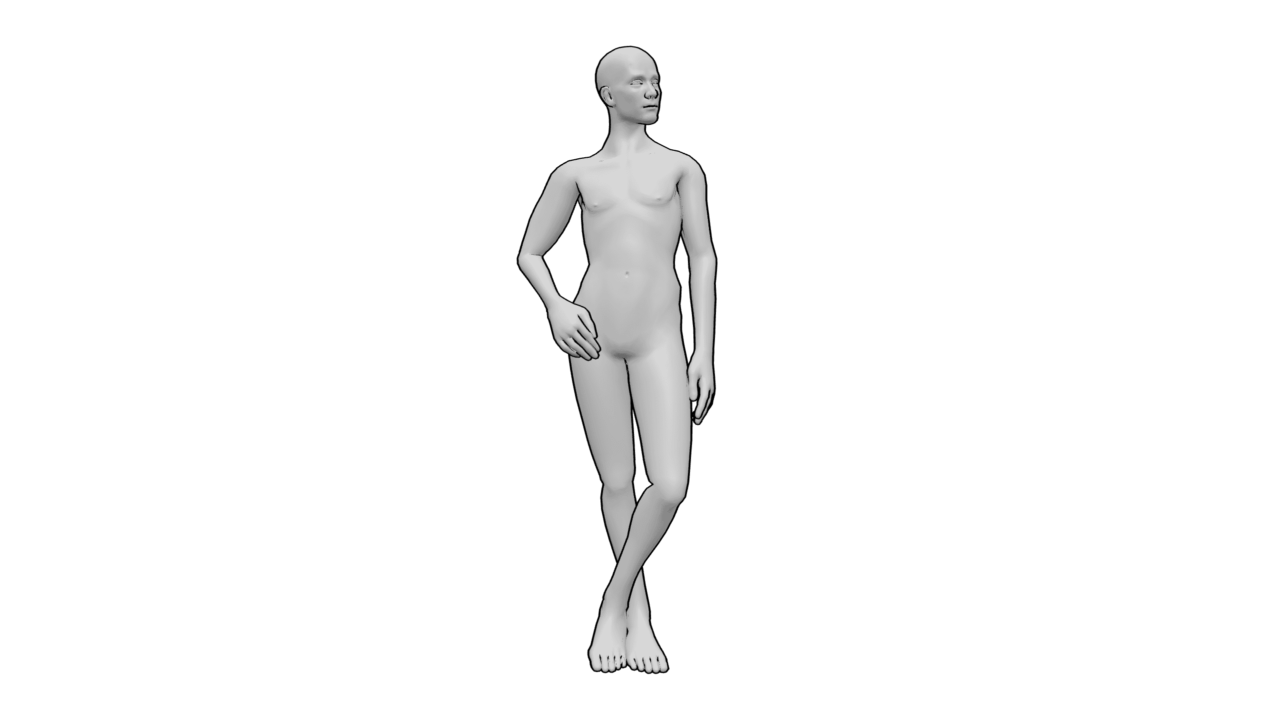 交叉站立pose