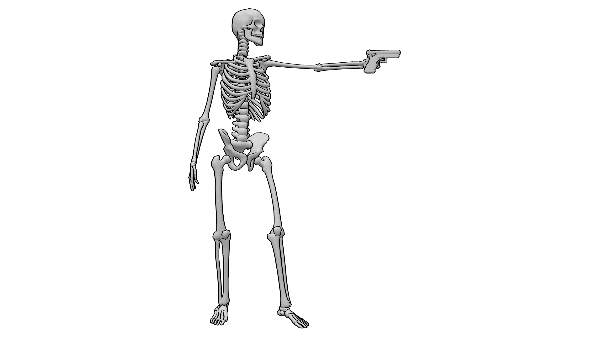持枪瞄准射击