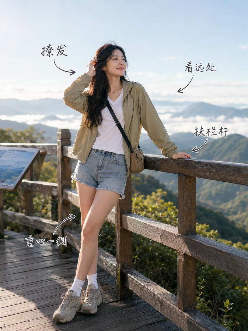 户外观景撩发
