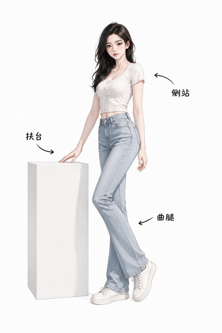 扶台曲腿侧站