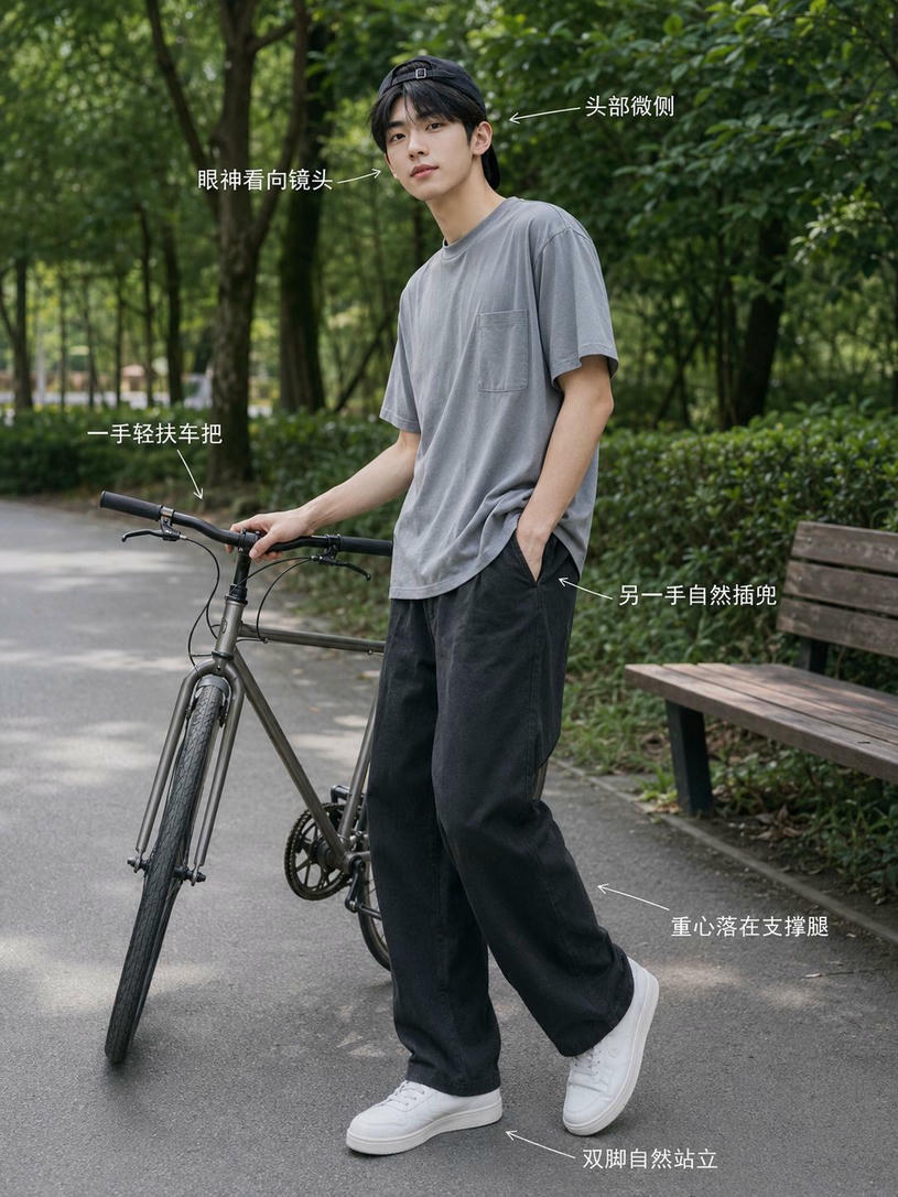 扶车街头站姿