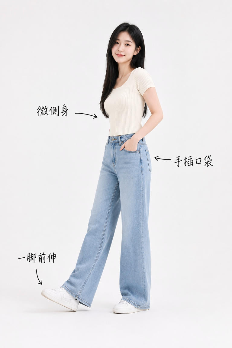 插兜单腿站姿