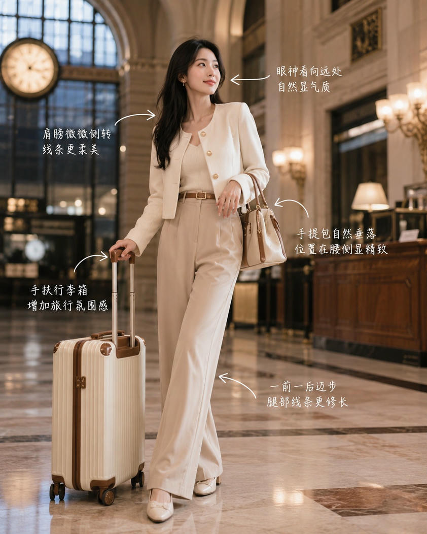 旅行漫步姿态