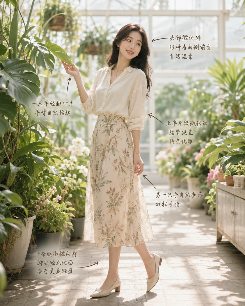温室轻触植物姿态