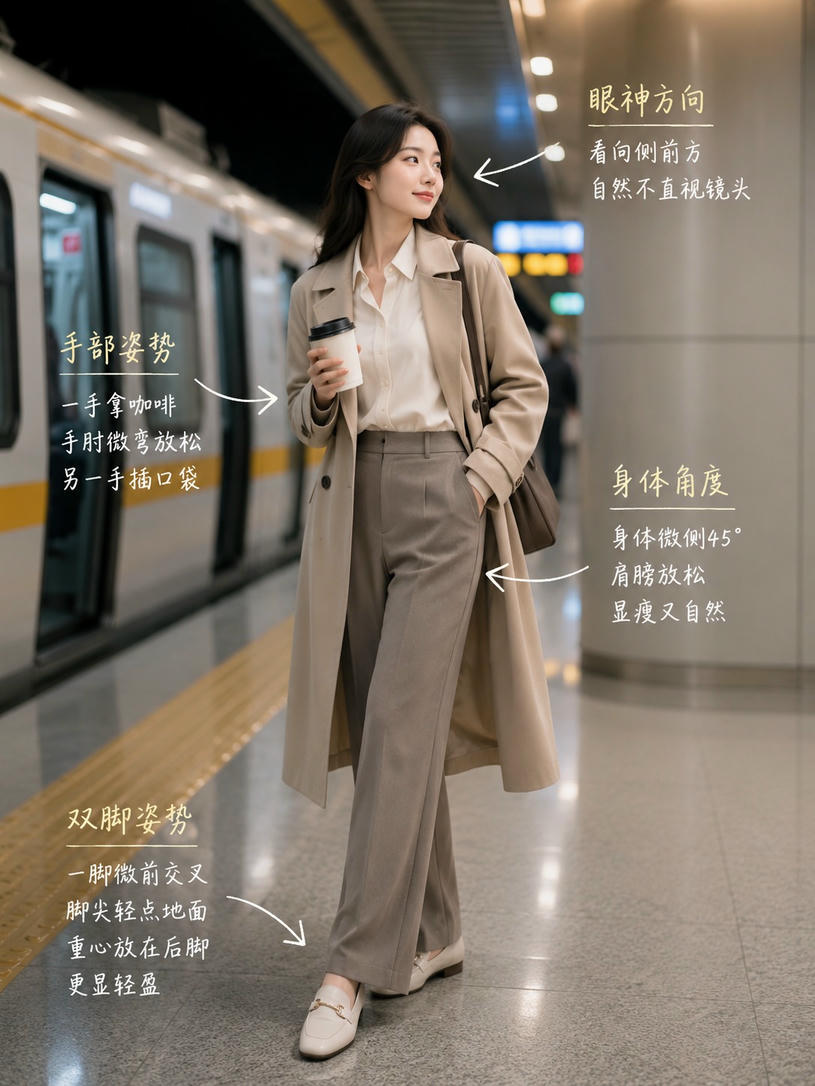 站台休闲咖啡姿