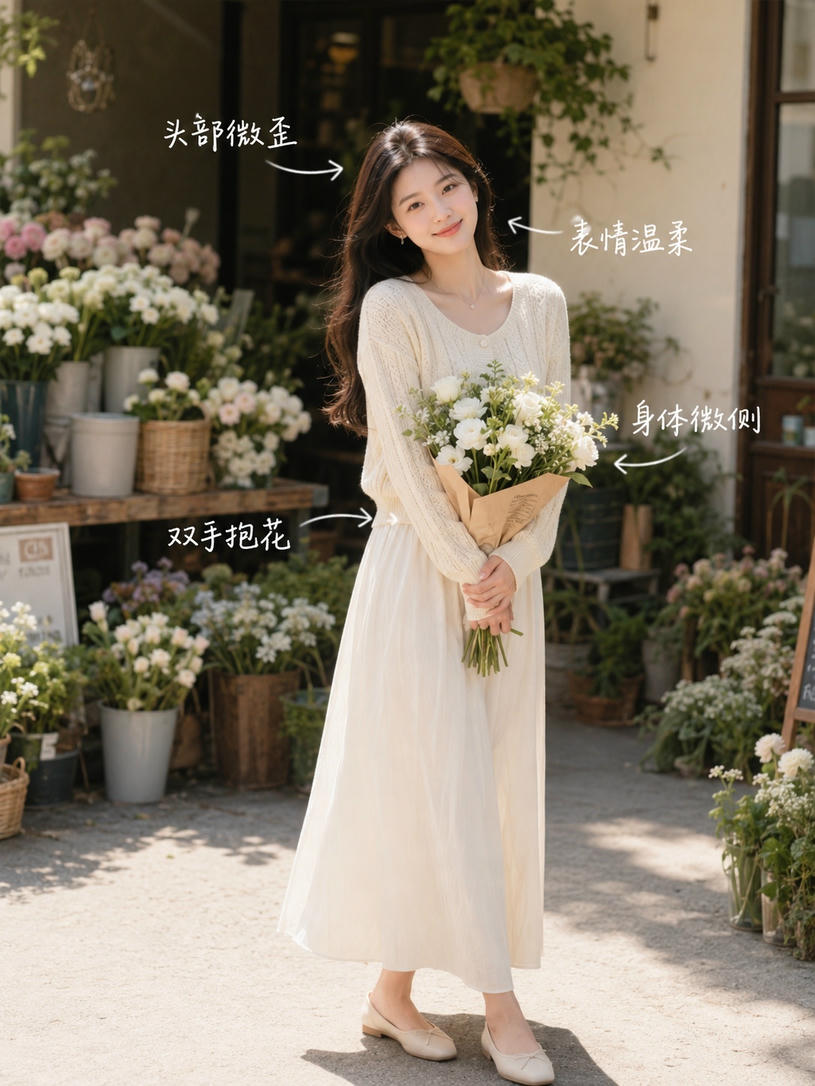 花店温柔抱花