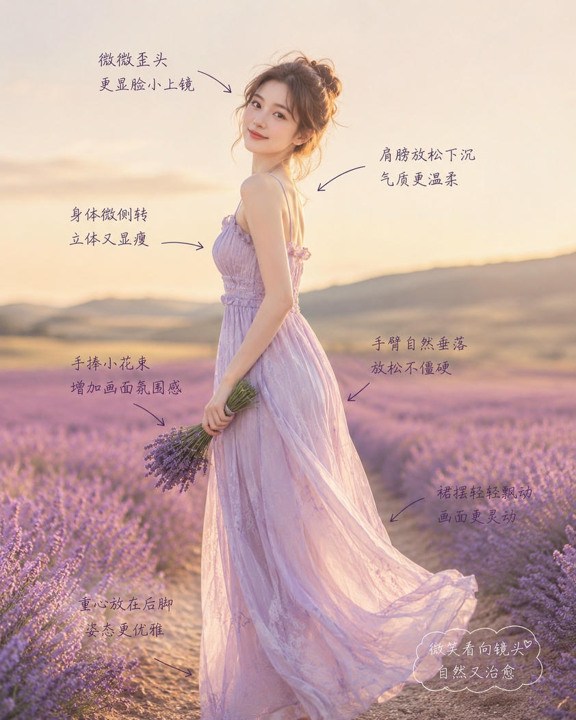 花田侧身捧花