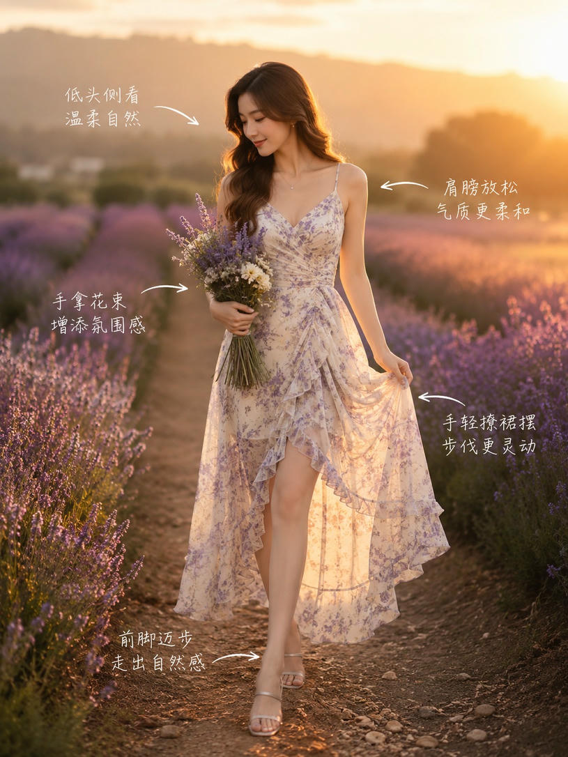 花田漫步姿态