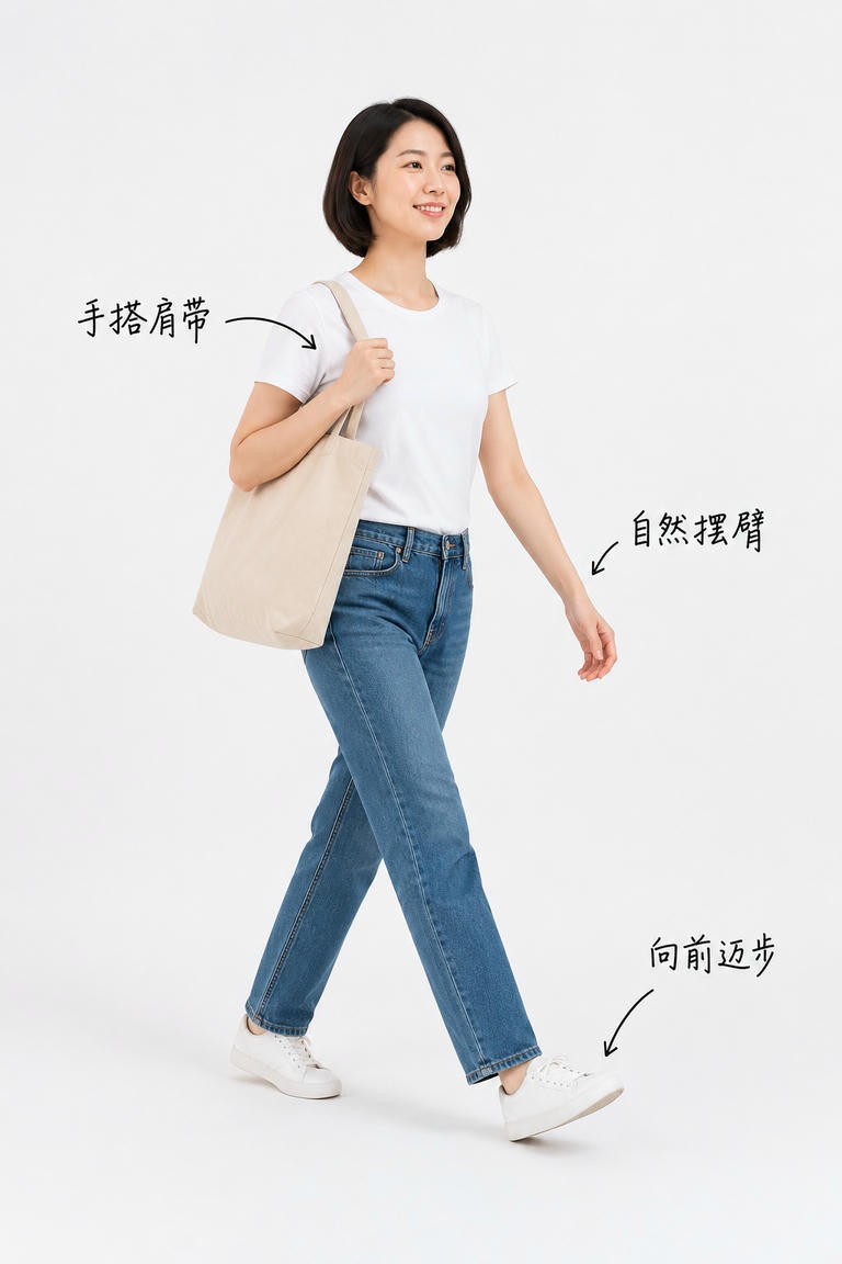 行走提包自然步态