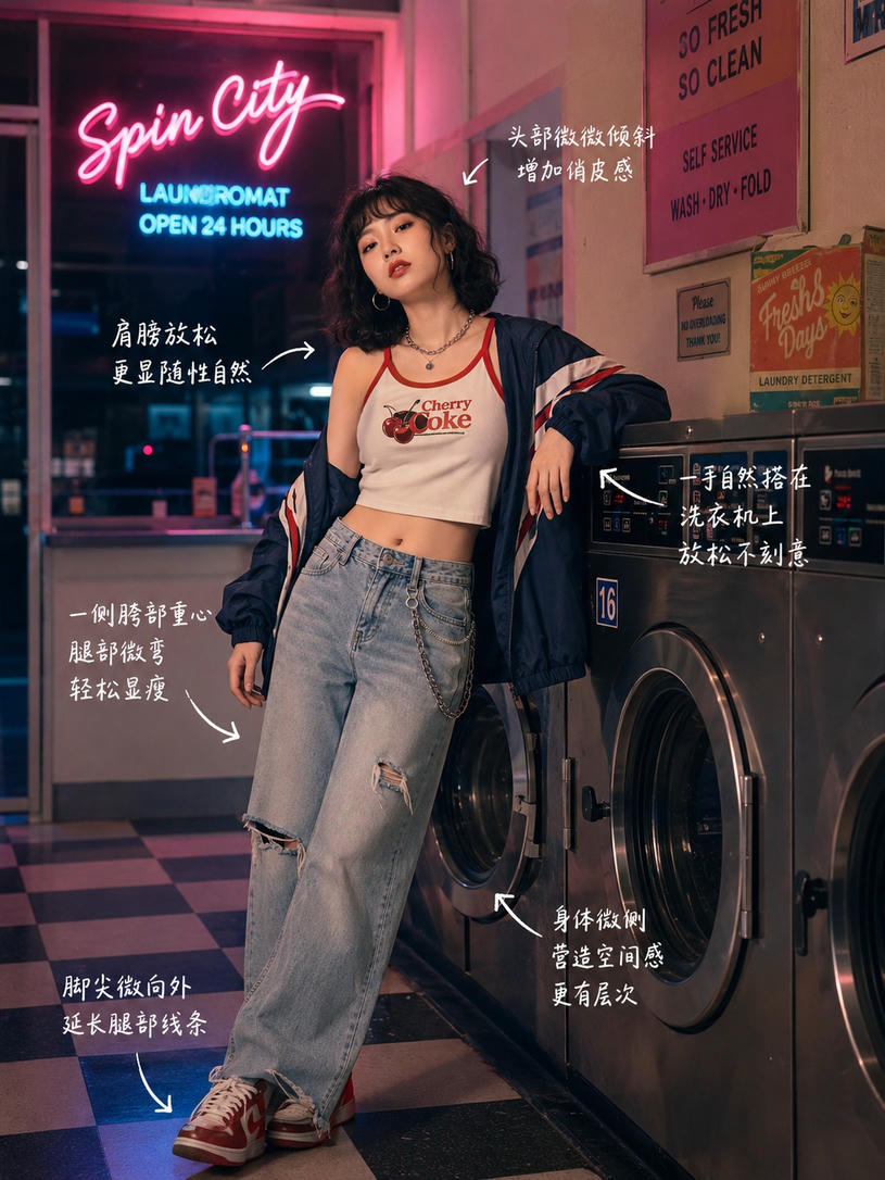 街头休闲倚靠