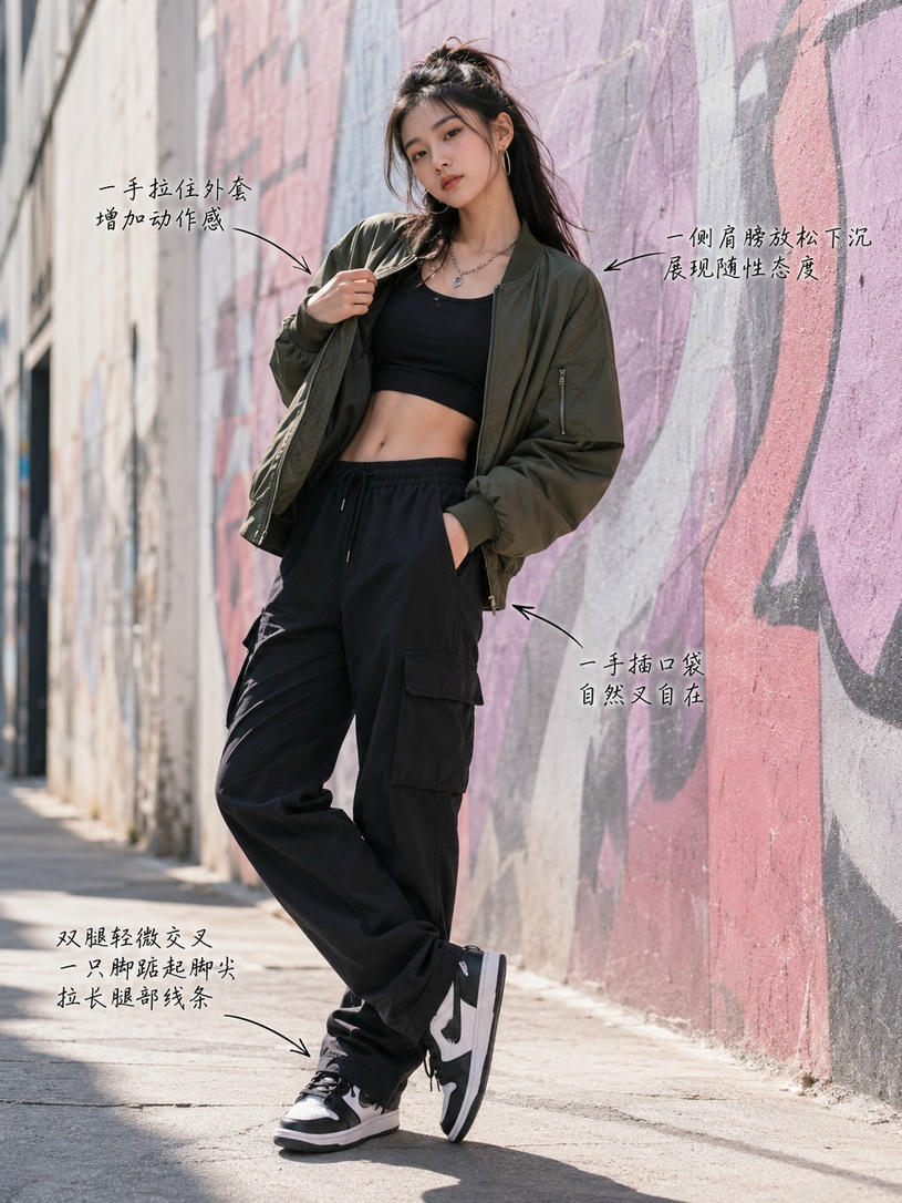 街头拽酷插兜