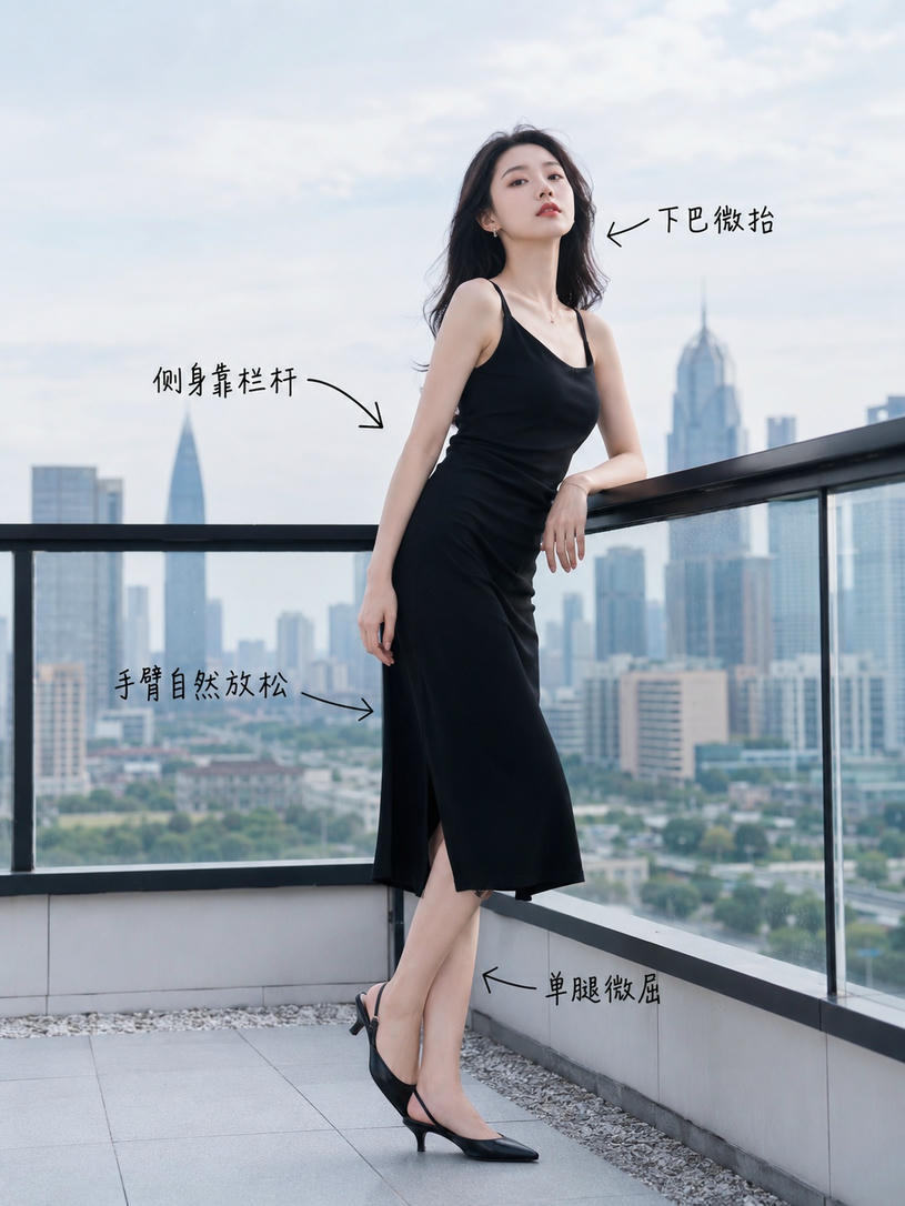 都市天台倚栏照