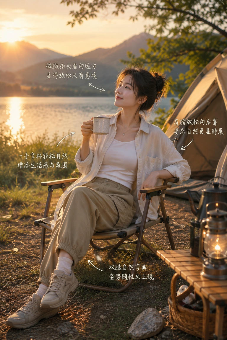 露营休憩姿态